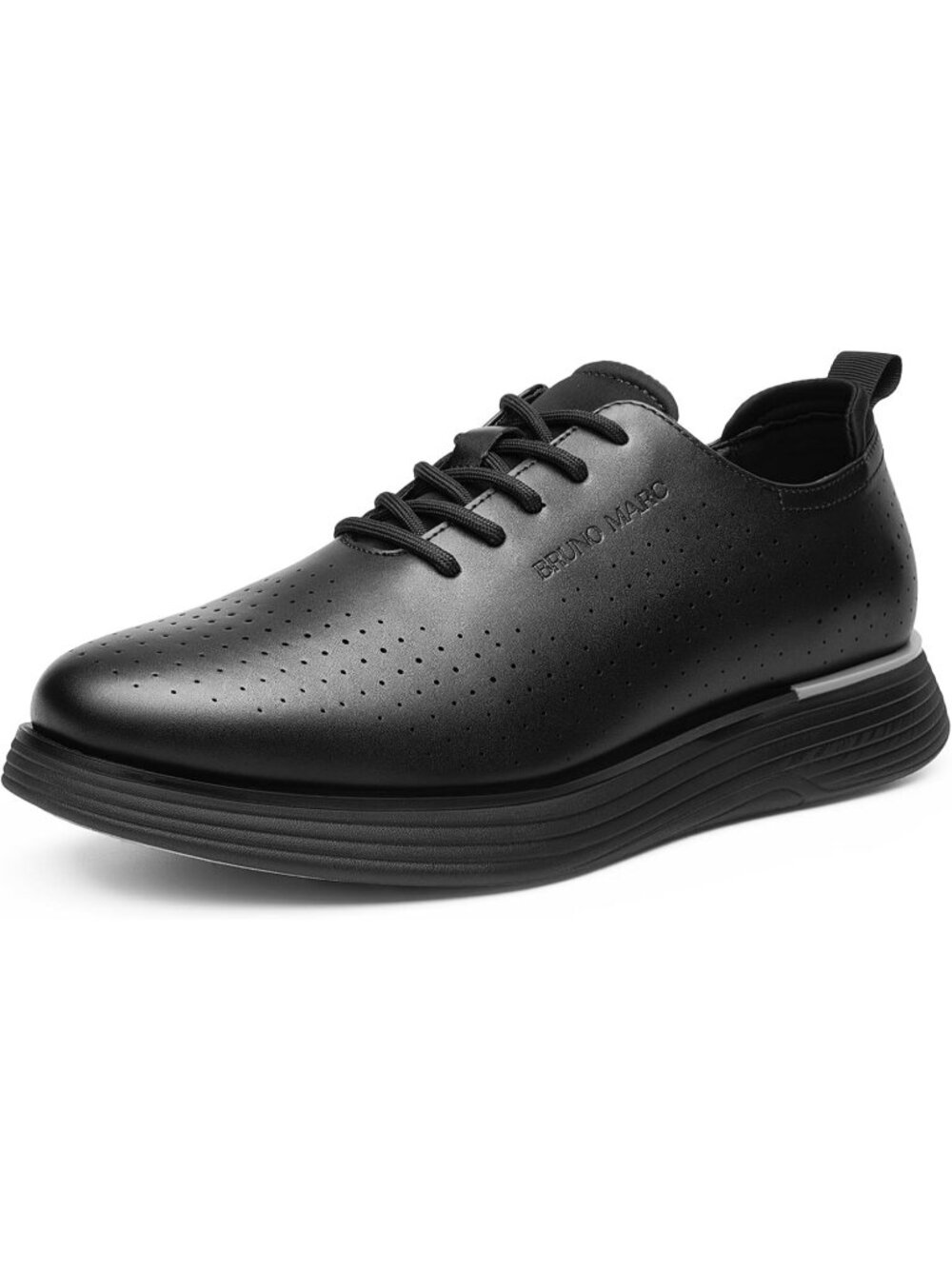 Bruno Marc Men's Black Polyurethane Classic Casual Vibrant Fashion Sneakers